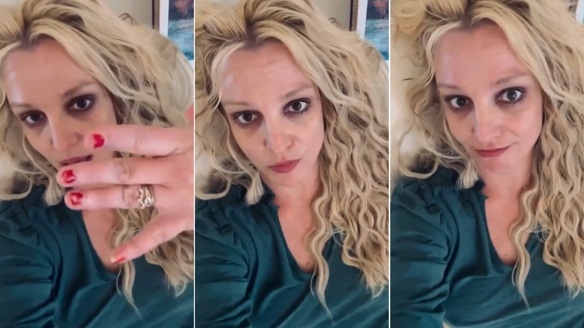Britney Spears en un vídeo publicando en su perfil de Instagram Britney Spears en un vídeo publicando en su perfil de Instagram