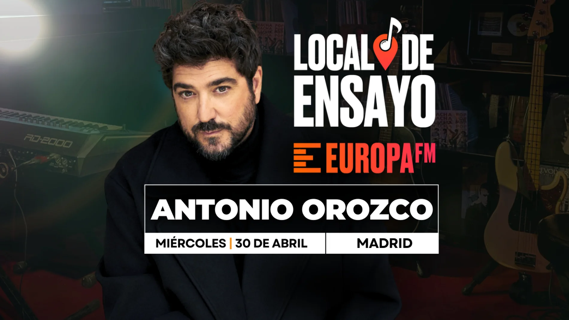 Antonio Orozco, nuevo artista del Local de Ensayo Europa FM Antonio Orozco, nuevo artista del Local de Ensayo Europa FM