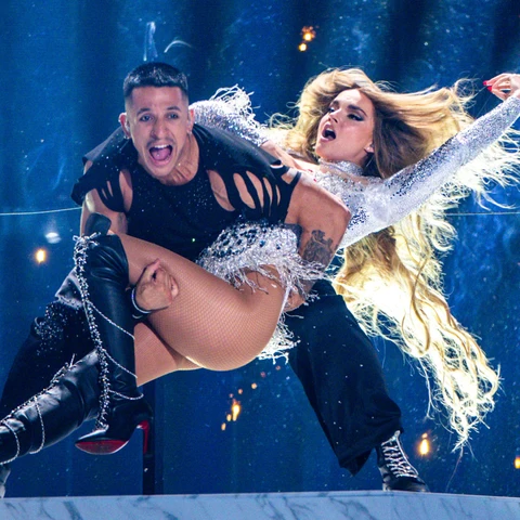 El final de la actuación de Melody en la primera semifinal de Eurovisión 2025 El final de la actuación de Melody en la primera semifinal de Eurovisión 2025