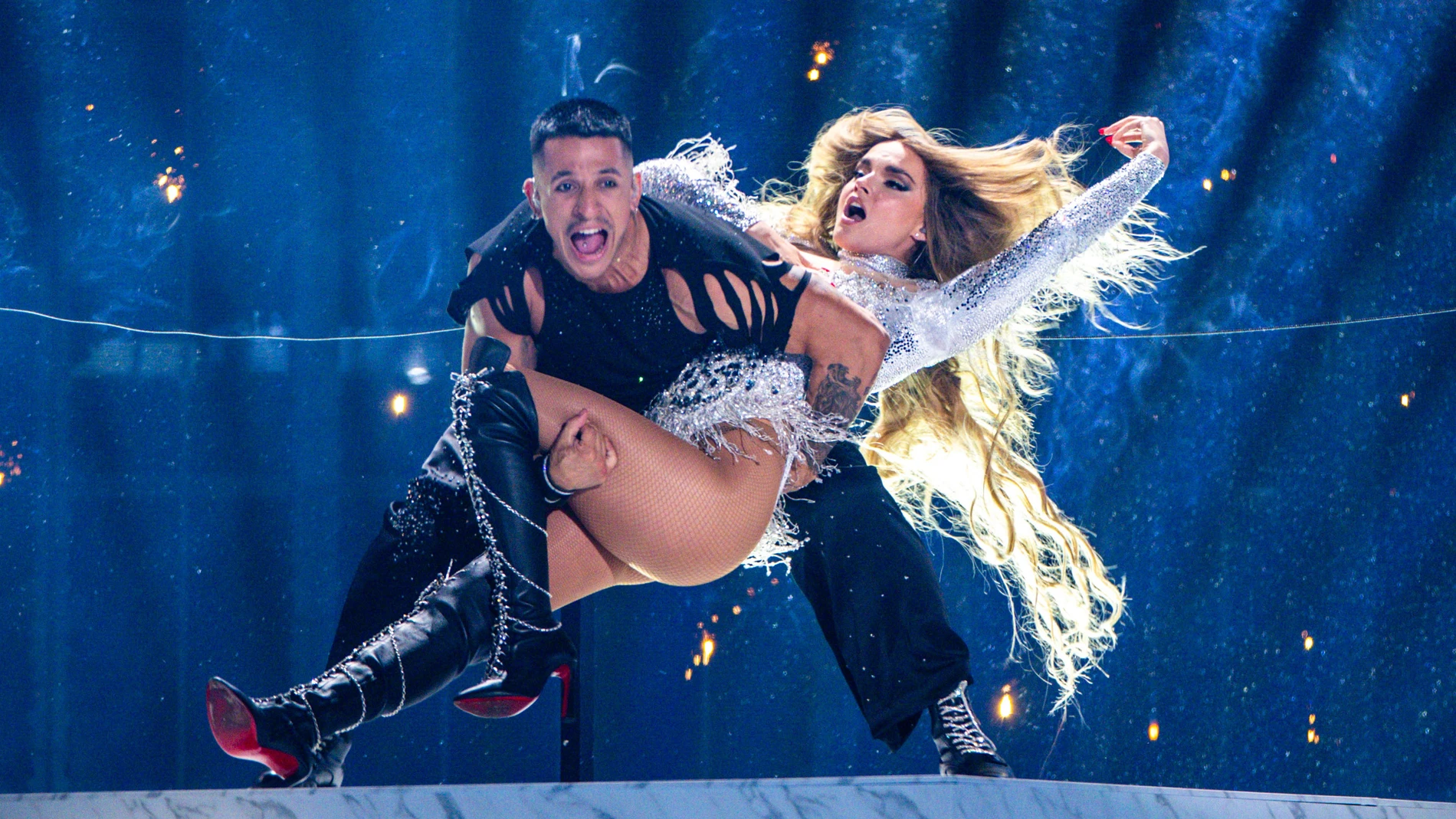 El final de la actuación de Melody en la primera semifinal de Eurovisión 2025 El final de la actuación de Melody en la primera semifinal de Eurovisión 2025