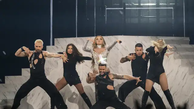 Melody, en la primera semifinal de Eurovisión 2025.