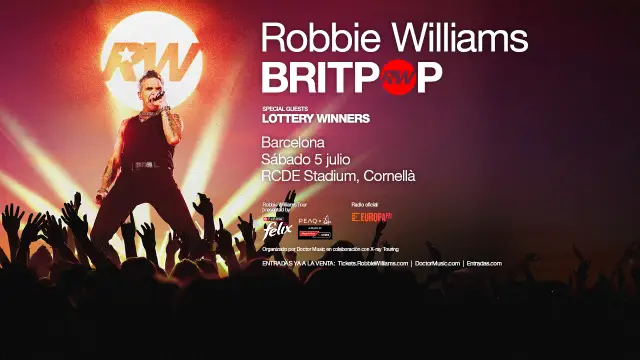 Robbie Williams, en Barcelona con Europa FM