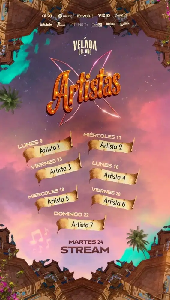 Fechas artistas anunciados La Velada del Año V Fechas artistas anunciados La Velada del Año V