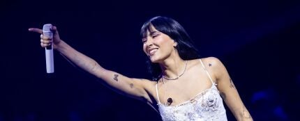 Aitana en su Listening Party en el Movistar Arena de Madrid
