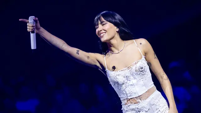 Aitana en su Listening Party en el Movistar Arena de Madrid
