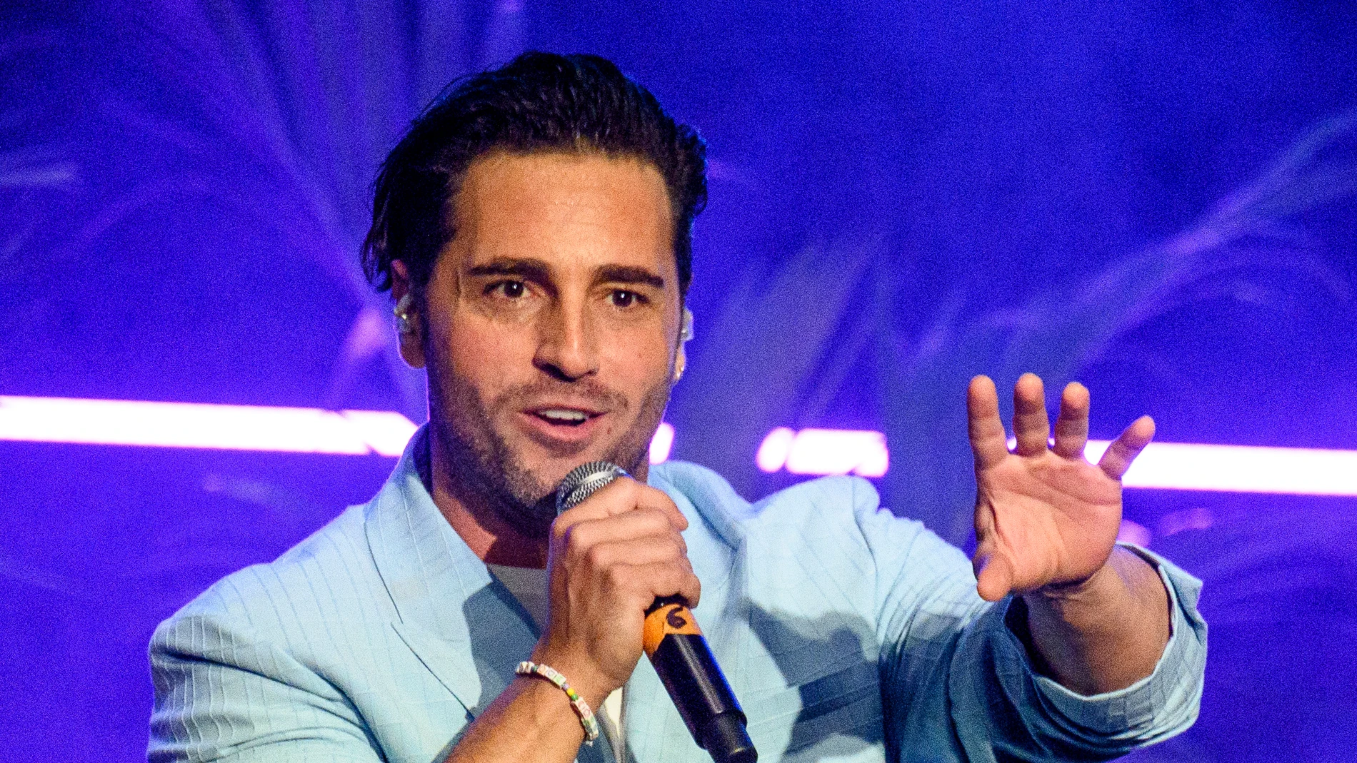 David Bustamante durante un concierto en Madrid David Bustamante durante un concierto en Madrid