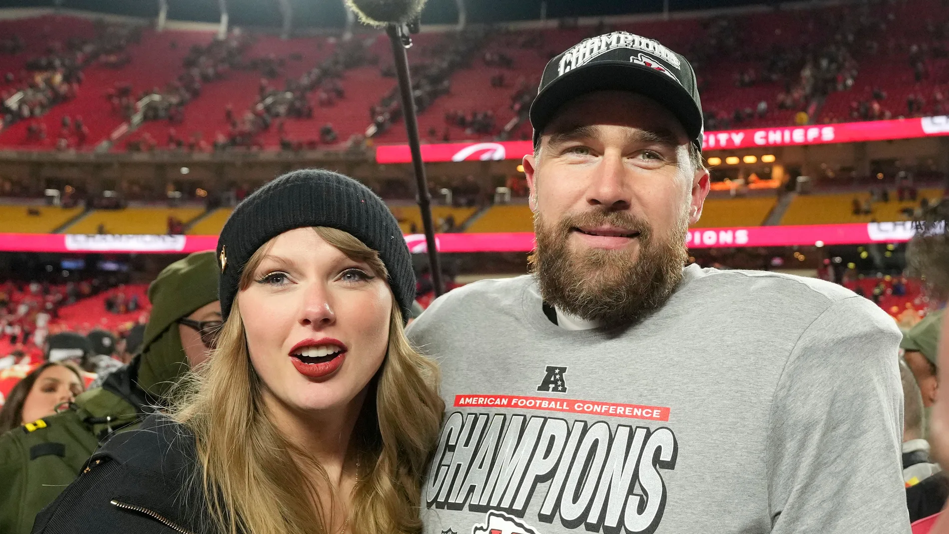 Taylor Swift y Travis Kelce en enero de 2025 Taylor Swift y Travis Kelce en enero de 2025