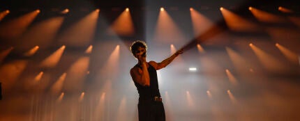 Shawn Mendes, durante el concierto del Movistar Arena de Madrid el 26 de agosto de 2025.
