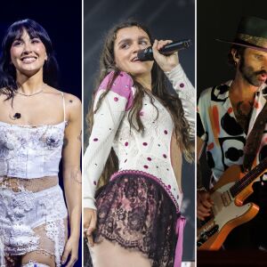 Aitana, Amaia, Leiva y Robbie Williams durante algunos de sus conciertos. 