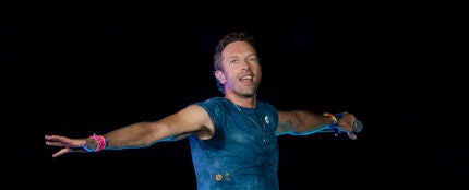 Chris Martin durante la residencia de Coldplay en Londres