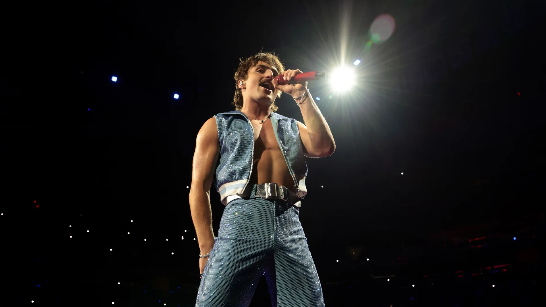 Benson Boone, en el concierto del 5 de septiembre de 2025. Benson Boone, en el concierto del 5 de septiembre de 2025.