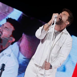 Pablo Albor&aacute;n, durante el concierto presentaci&oacute;n de 'KM0' en Madrid.