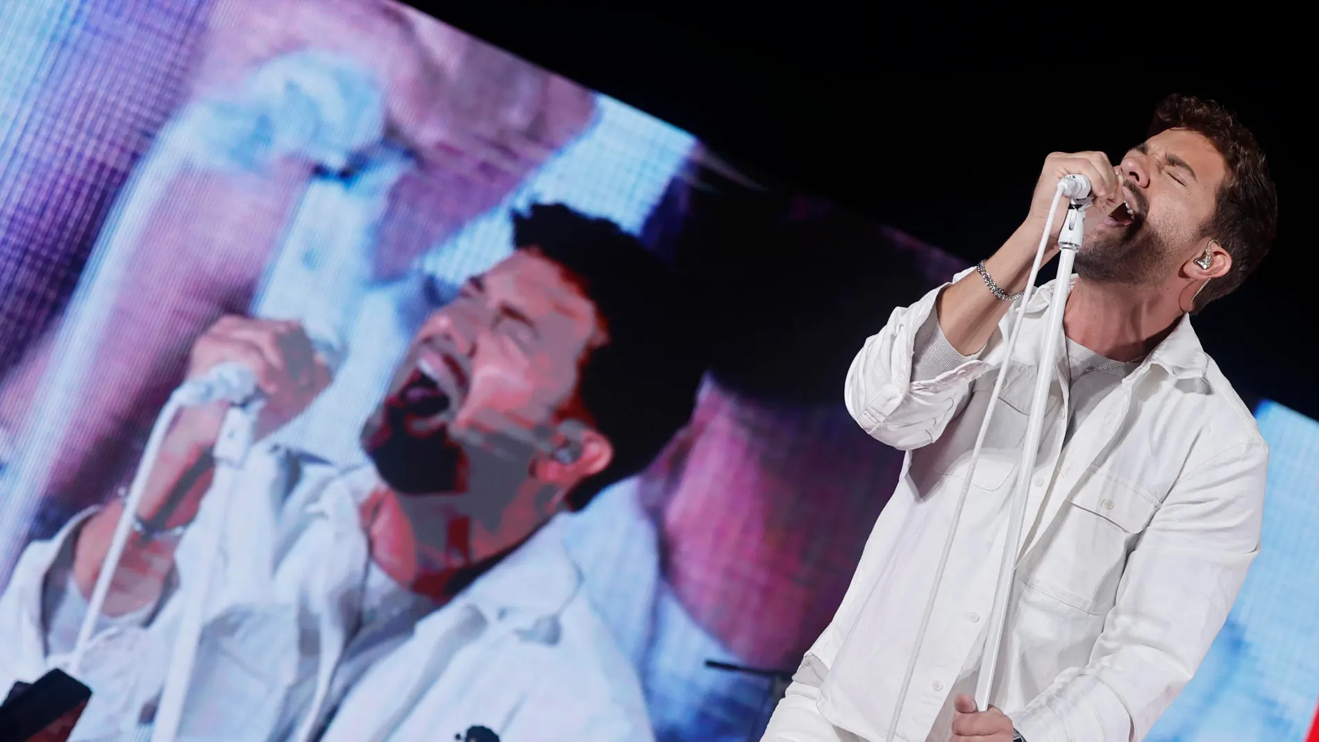 Pablo Alborán, durante el concierto presentación de 'KM0' en Madrid. Pablo Alborán, durante el concierto presentación de 'KM0' en Madrid.