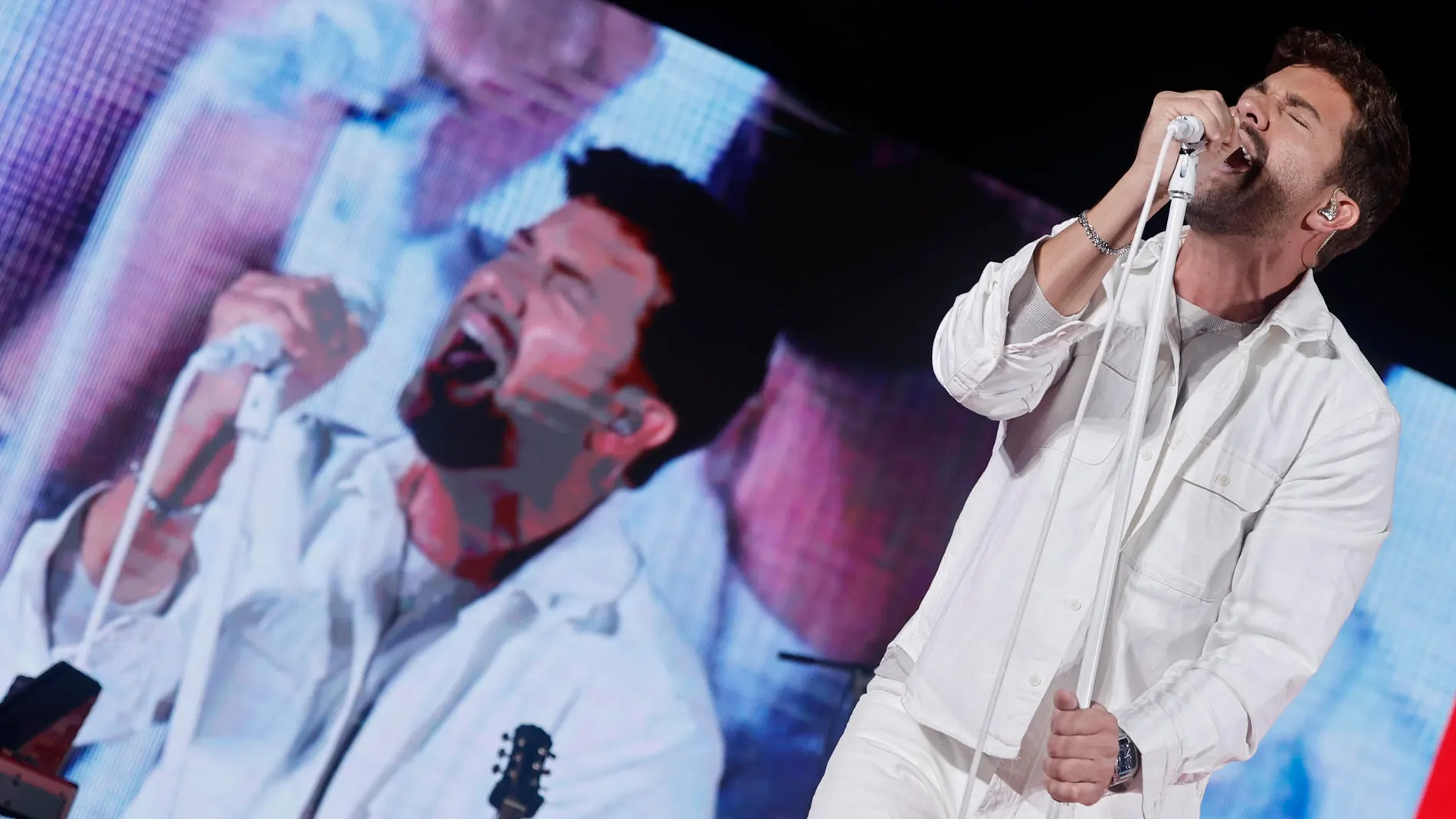 Pablo Alborán, durante el concierto presentación de 'KM0' en Madrid. Pablo Alborán, durante el concierto presentación de 'KM0' en Madrid.
