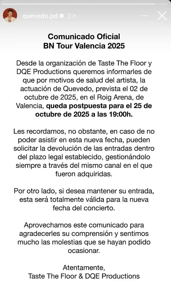 Comunicado de Taste The Floor y DQE Productions Comunicado de Taste The Floor y DQE Productions