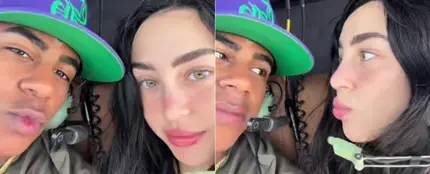 Lamine Yamal y Nicki Nicole viajando en helicóptero Lamine Yamal y Nicki Nicole viajando en helicóptero