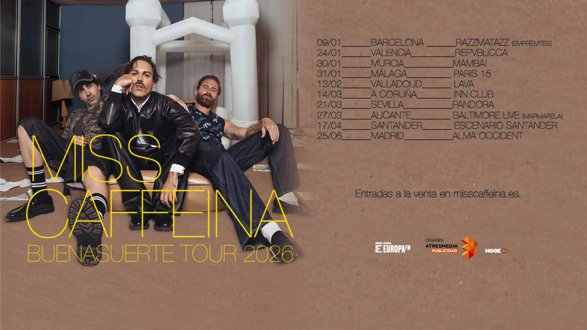 La gira 'BUENASUERTE' de Miss Caffeina La gira 'BUENASUERTE' de Miss Caffeina