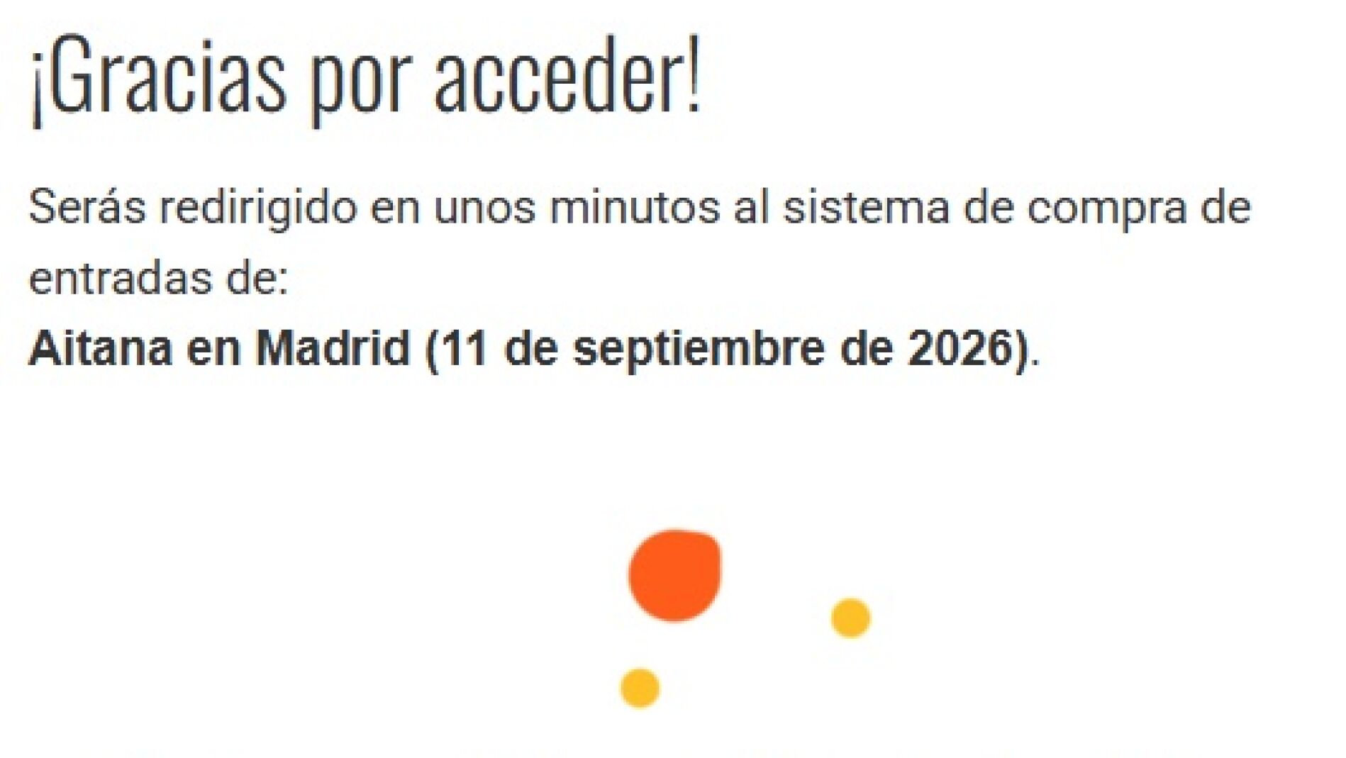 Página de Aitana para las entradas de su gira