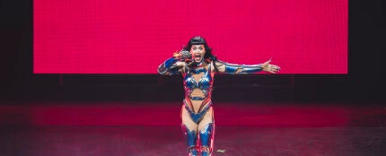 Katy Perry, en el concierto del Palau Sant Jordi de Barcelona.