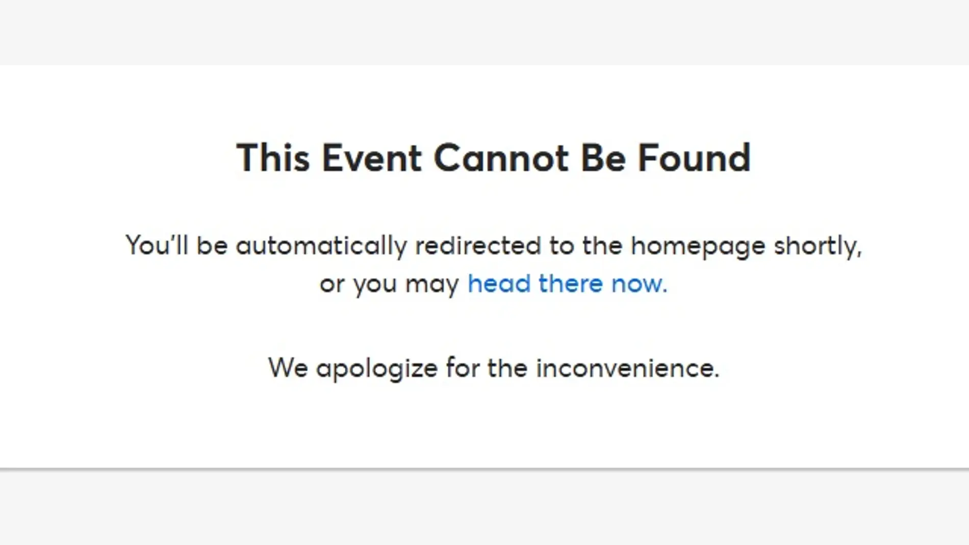 Mensaje en Ticketmaster al entrar en la página sobre el concierto en Orlando Mensaje en Ticketmaster al entrar en la página sobre el concierto en Orlando