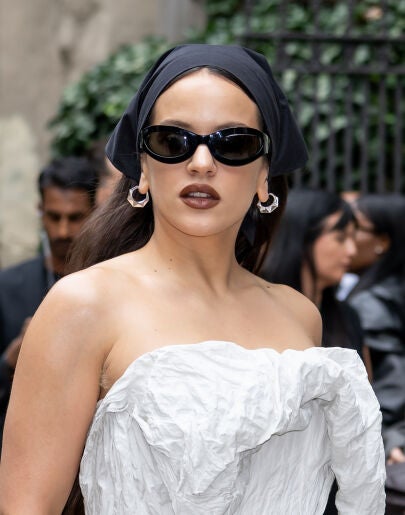 Rosalía asistiendo a un 'show' de moda en Nueva York