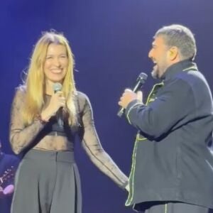 Eva Soriano canta 'Devu&eacute;lveme la vida' con Antonio Orozco en su concierto en Madrid