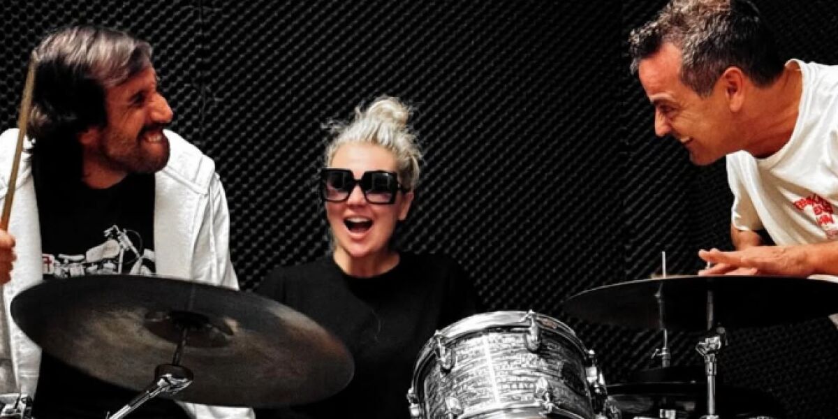 La Oreja de Van Gogh durante uno de sus ensayos