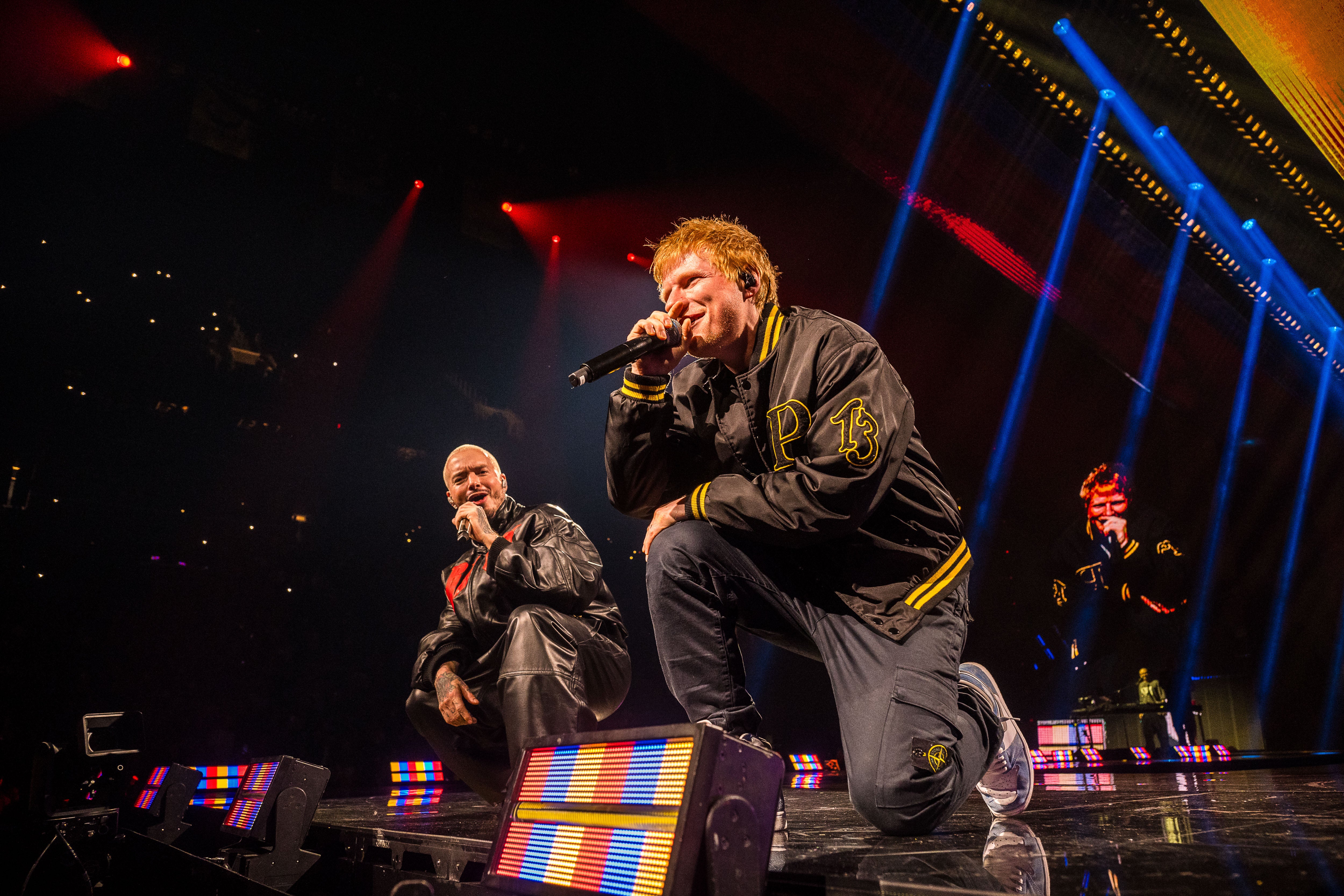 Ed Sheeran y J Balvin, en marzo de 2025 Ed Sheeran y J Balvin, en marzo de 2025