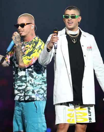 J Balvin y Bad Bunny en 2019 J Balvin y Bad Bunny en 2019
