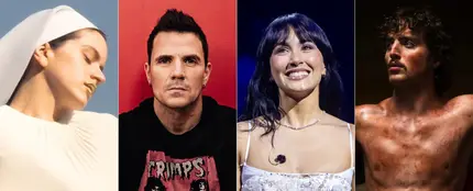 Rosalía, Dani Martín, Aitana y Benson Boone, en un montaje de Europa FM Rosalía, Dani Martín, Aitana y Benson Boone, en un montaje de Europa FM
