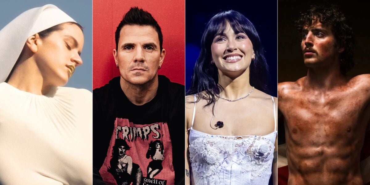 Rosal&iacute;a, Dani Mart&iacute;n, Aitana y Benson Boone, en un montaje de Europa FM