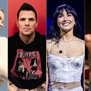 Rosalía, Dani Martín, Aitana y Benson Boone, en un montaje de Europa FM Rosalía, Dani Martín, Aitana y Benson Boone, en un montaje de Europa FM