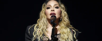 Madonna, en 2024 en Copacabana Madonna, en 2024 en Copacabana