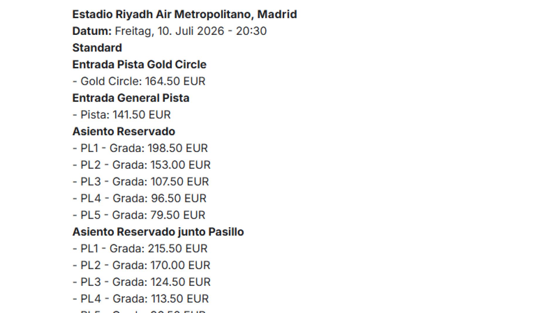 Precios para ver a Bruno Mars en Ticket Helper