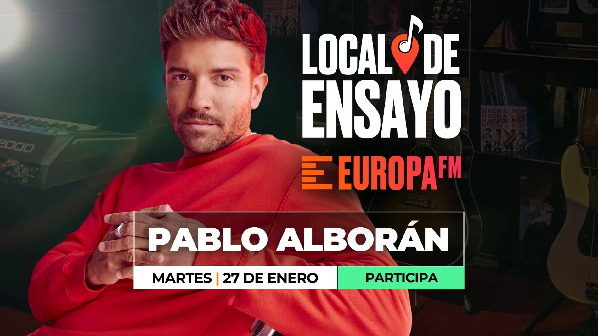 Consigue una invitación doble para ver a Pablo Alborán en el Local de Ensayo Europa FM Consigue una invitación doble para ver a Pablo Alborán en el Local de Ensayo Europa FM