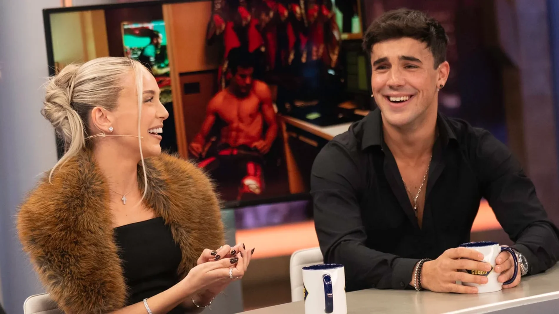 Ana Mena y Óscar Casas en 'El Hormiguero' Ana Mena y Óscar Casas en 'El Hormiguero'