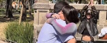 Guillermo Gauna Vivas y Julia Medina durante su pedida de mano