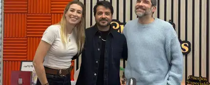 Luis Fonsi con Eva Soriano y Nacho García en Cuerpos especiales Luis Fonsi con Eva Soriano y Nacho García en Cuerpos especiales