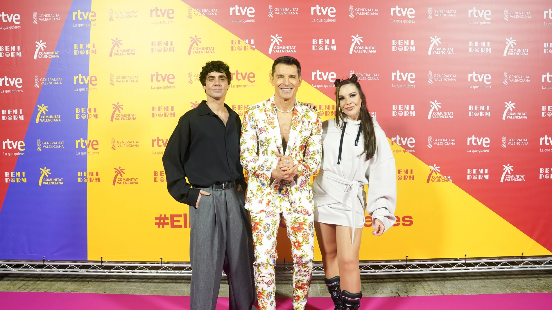 Javier Ambrossi, Jesús Vázquez e Inés Hernand, presentadores del Benidorm Fest Javier Ambrossi, Jesús Vázquez e Inés Hernand, presentadores del Benidorm Fest