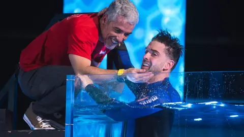 La lucha de José Yélamo para llegar a los 3:17 minutos en la apnea de El Desafío La lucha de José Yélamo para llegar a los 3:17 minutos en la apnea de El Desafío