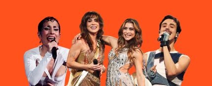 Rosalinda Gal&aacute;n, Julia Medina, Mar&iacute;a Le&oacute;n y MAYO, del Benidorm Fest 2026