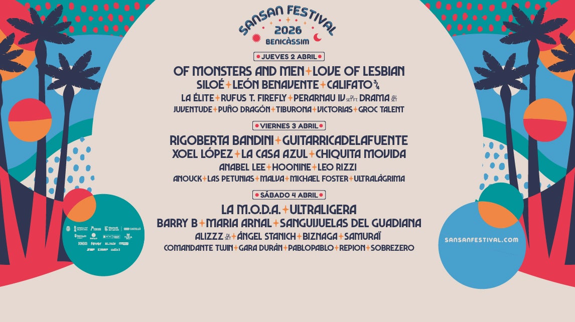 El cartel completo del SanSan Festival 2026 El cartel completo del SanSan Festival 2026