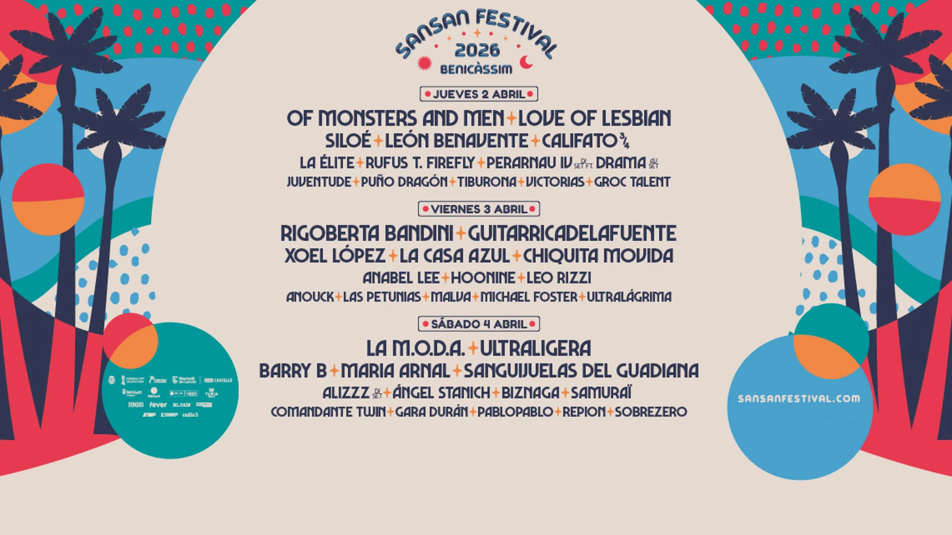 El cartel completo del SanSan Festival 2026 El cartel completo del SanSan Festival 2026