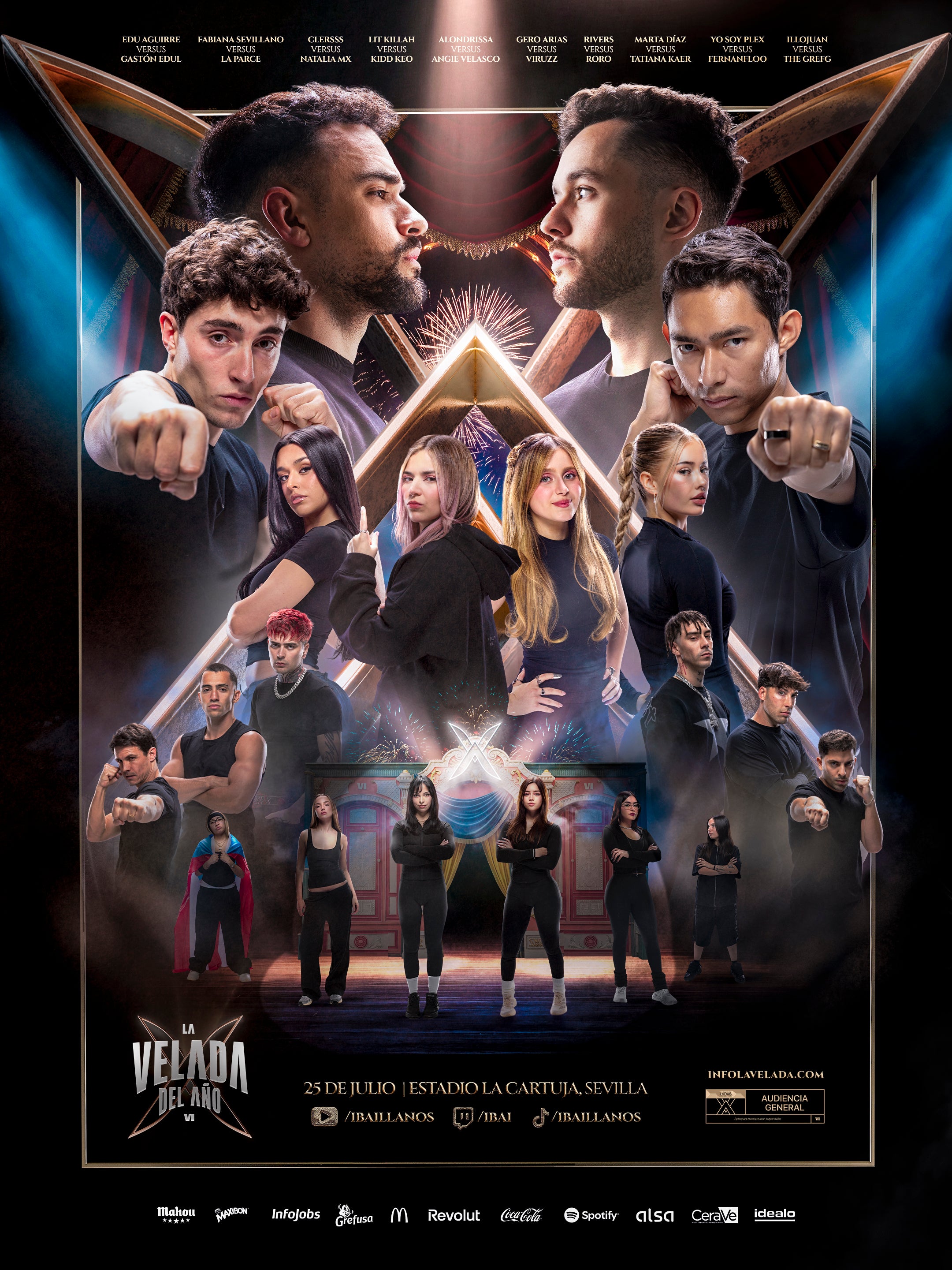 El cartel de La Velada del Año VI El cartel de La Velada del Año VI