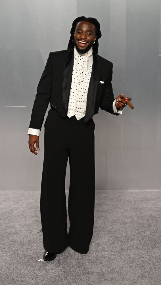 El músico británico Shaboozey, en el after party de los Oscar