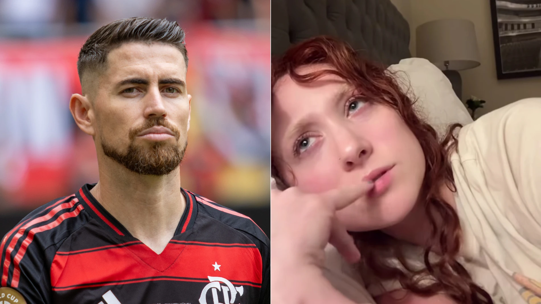 Jorginho en un partido y Chappell Roan en su vídeo-respuesta Jorginho en un partido y Chappell Roan en su vídeo-respuesta