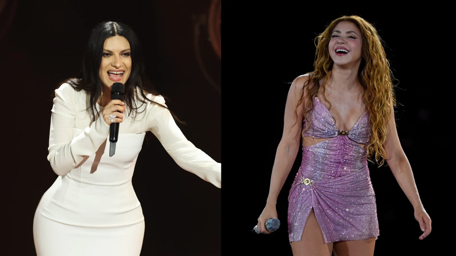 Laura Pausini en el Festival de San Remo y Shakira en el Zócalo de México Laura Pausini en el Festival de San Remo y Shakira en el Zócalo de México