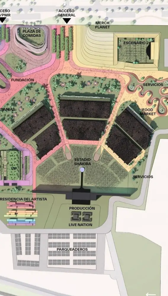 El recinto de Shakira en Madrid El recinto de Shakira en Madrid