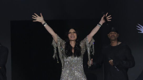 Laura Pausini, en el concierto del 6 de abril de 2026 en el Movistar Arena de Madrid.