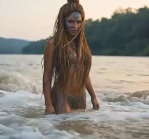 Shakira, en el videoclip promocional de Choka Choka Shakira, en el videoclip promocional de Choka Choka